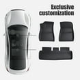 thumbnail image 1 of Xinwanna Carpet Floor Mats for Tesla Model Y, Waterproof Trim All-Weather Mats, Universal Floor Liner Car Accessories, Black - 3pc, 1 of 13