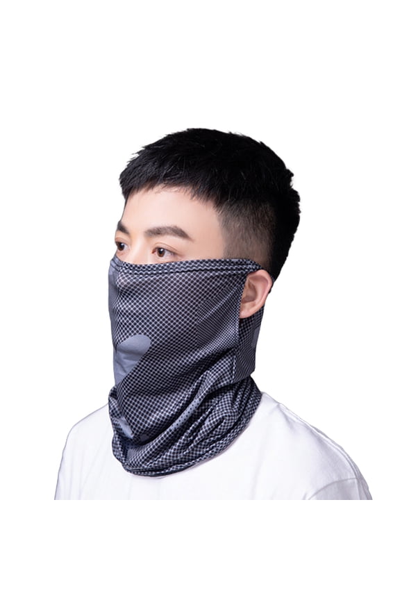 Xinwanna Face Guard Sun Protection Neck Cover Ice Silk Breathable Quick-Dry Face Guard Versatile Neck Face Protector (Dark Gray,One Size)