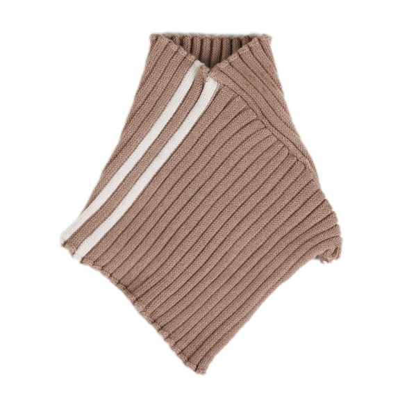 Xinwanna Fake Collar Scarf Detachable High Collar Solid Color Knitted Turtleneck Scarves Collar Insert Fashion Accessory (Light Khaki)