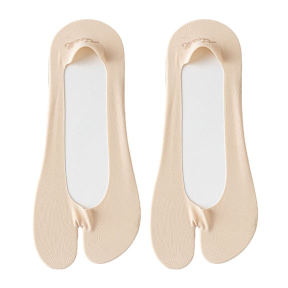 Xinwanna Flip Flop Tabi Socks for Women Elastic Split 2 Toe Socks Low Cut No Show Boat Sock Invisible Thin Cotton Sock (Pink)
