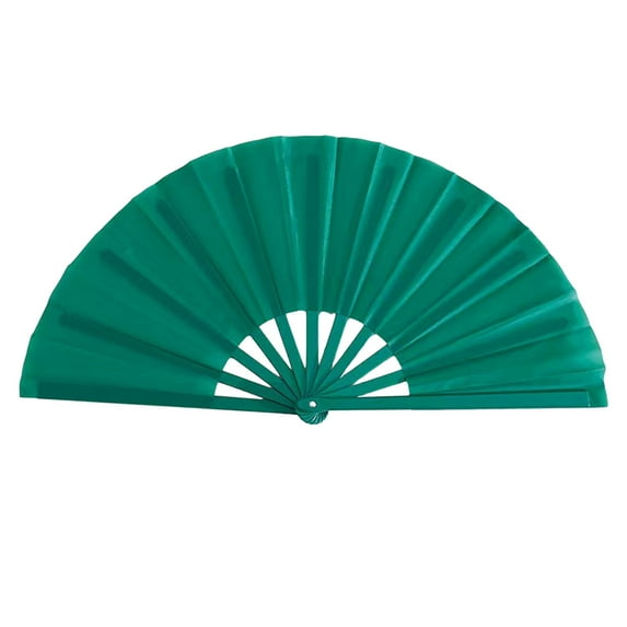 Xinwanna Folding Hand Fan for Women Foldable Chinese Tai Chi Fan Vintage Clap Fan for Festival Dancing Cosplay Wedding Party (Green)