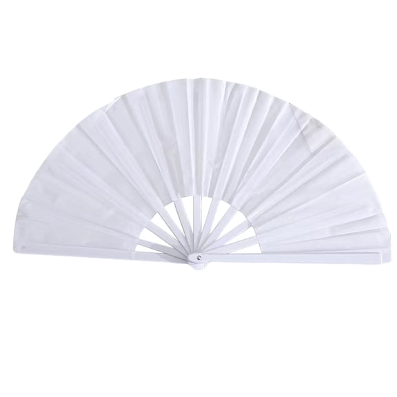 Xinwanna Folding Hand Fan for Women Foldable Chinese Tai Chi Fan Vintage Clap Fan for Festival Dancing Cosplay Wedding Party (White)