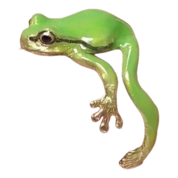 Xinwanna Frog Ring Cute Colorful Adjustable Tree Frog Rings Handmade Fun Jewelry Perfect Unique Gift Cute Animal Rings for Beach Summer Party. (Green)