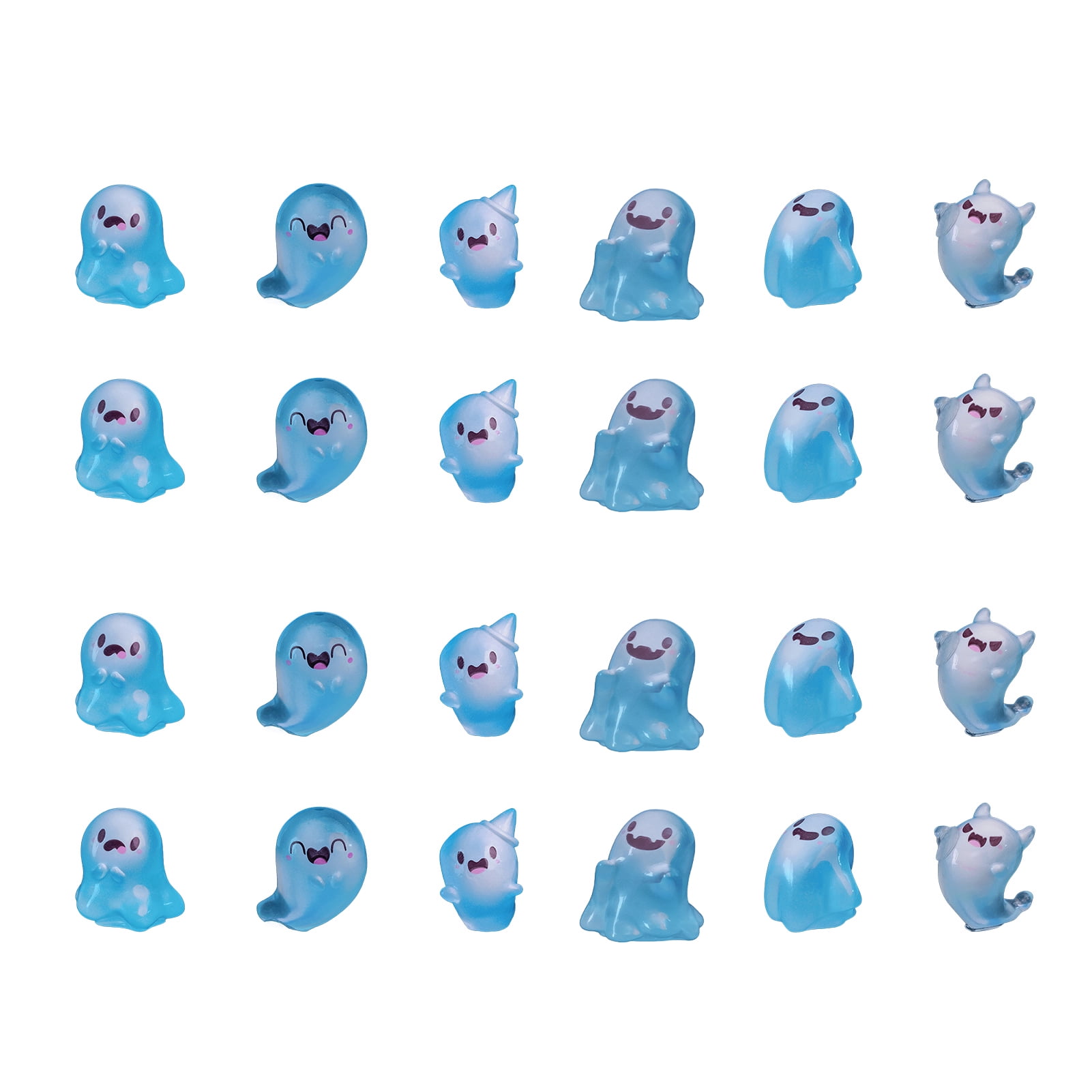 Xinwanna Glow in The Dark Mini Ghost Figures with Box Luminous Small ...
