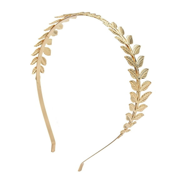 Xinwanna Greek Goddess Headband Gold Leaf Branch Hair Hoop Crown Bridal Wedding Headpiece Greek Goddess Accessories (Golden)