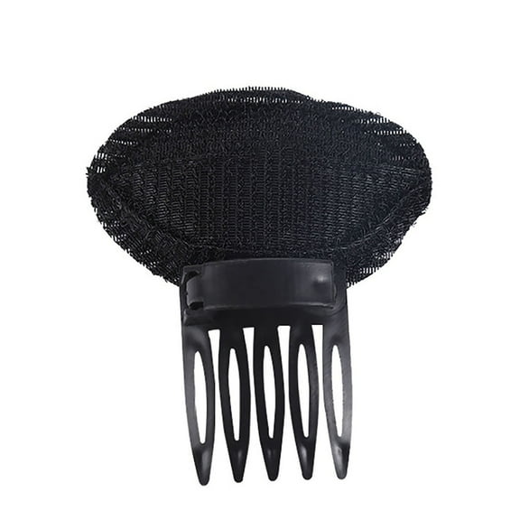 Xinwanna Hair Up Pad Anti-Fall Small Easy to Wear Lightweight Convenient Everyday Wearing Fastener Tape Puff Hair Head Cushion for Dating (Black)