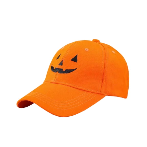 Xinwanna Halloween Baseball Hat Halloween Embroidered Pumpkin Face Baseball Cap Breathable Adjustable Outdoor Sun Hat (Type B)