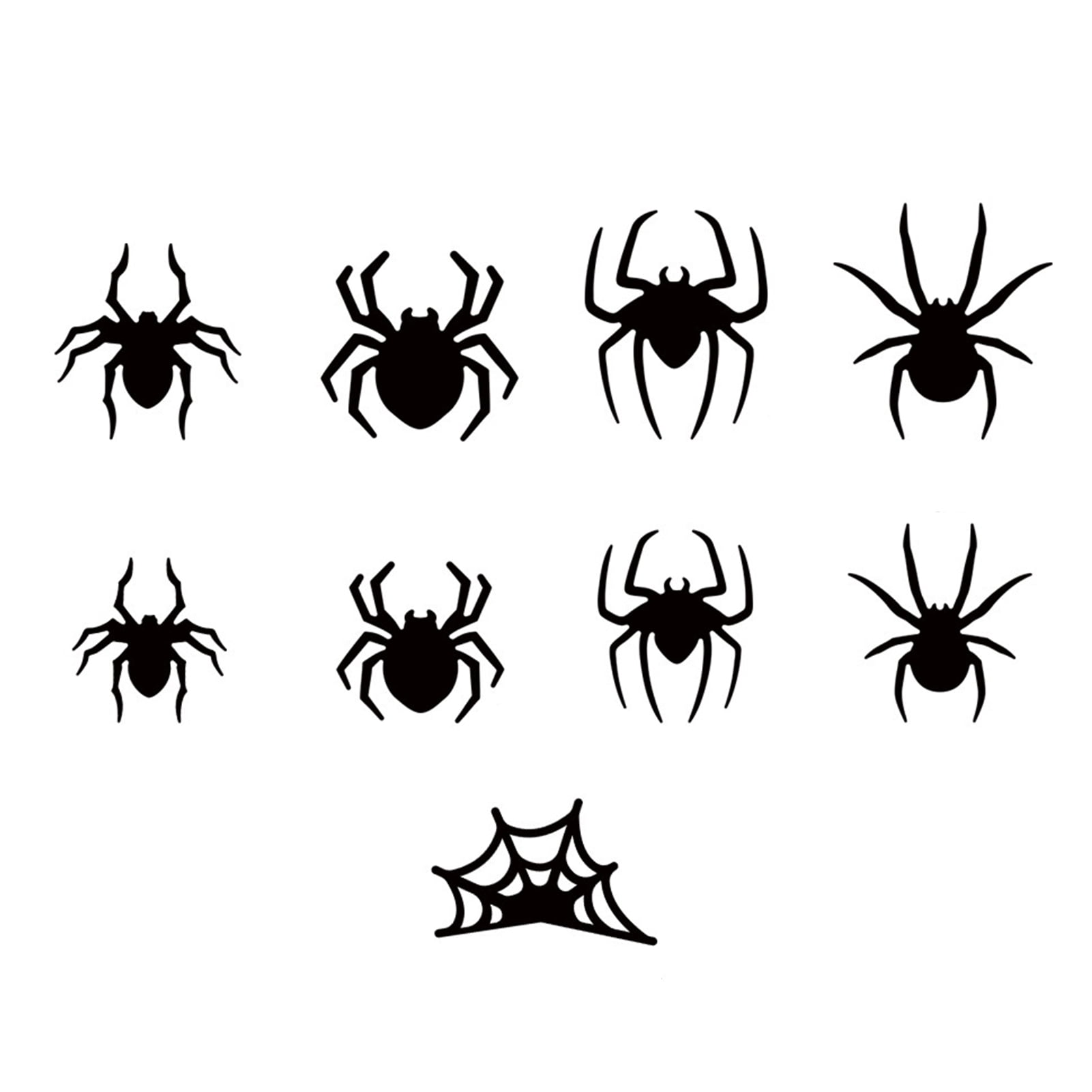 Xinwanna Halloween Spider Bat Sticker Set with LED Lights Spooky ...