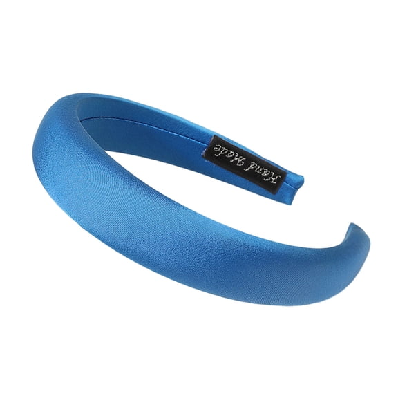 Xinwanna Heightened Design Hair Hoop Solid Color Wide Headband Soft Touch Sponge Hairband Versatile Hair Accessories (Blue)