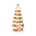 thumbnail image 1 of Xinwanna Light Up Gingerbread House Christmas Tree, 3-Piece Resin Figurine Set with LED for Indoor Home Tabletop Holiday Decor, 1 of 13