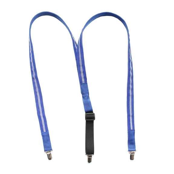 Xinwanna Light Up Suspenders for Men Women Adjustable Y Back LED Glow Suspender Neon Outfits for Rave Party Bar Selfie Cosplay Accessory (Blue)