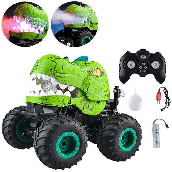 Xinwanna RC Car with 3 Light Modes & Built-In Speakers, Dinosaur Type Remote Control Truck, Rotations and Forward Movements Stunt Car Crawler Vehicle, 2.4GHz Remote Control Car for Boys Girls