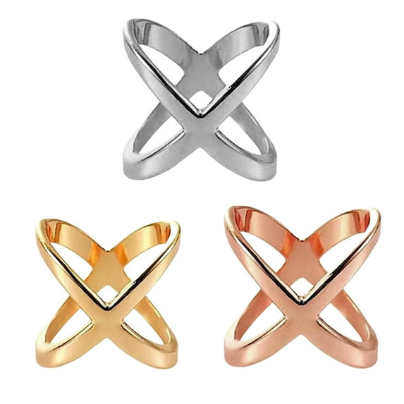 Xinwanna Scarf Clip X-Shaped Scarf Ring Buckle for Women Lady Girls Silk Scarf Clasp Holder Accessories for T-Shirt Neckerchief Shawl (multicolor,18mm)