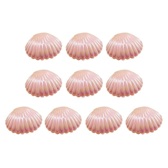 Xinwanna Sea Shell Candy Box Mermaid Shell Treat Container Plastic Chocolate Box Jewelry Holder for Wedding Birthday Shower Decoration (Pink, 10 pcs)