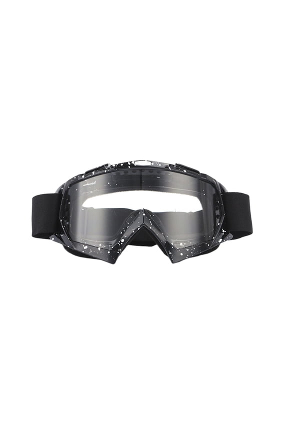 Xinwanna Ski Goggles Motor Cycling Sunglasses with Anti-slip Adjustable Band Sunshade Windproof Dust-proof Block UV Light Clear View Sunglasses for Skiing Off-Road Racing (Clear)