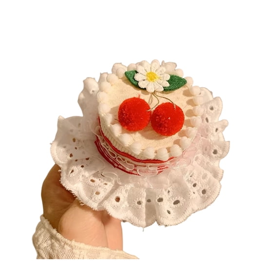 Xinwanna Soft Fabric Velvet Headband Birthday Series Cake Decor Bright Color Hair Hoop Hand-Crafted Hair Accessory (Type H)
