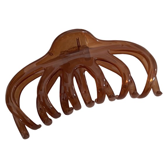 Xinwanna Women Hair Claw Large Size Hair Clip Plastic Gripper Style Back Head Hair Clamp Updos Styling Tool Hair Accessory (Dark Coffee)