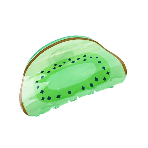 Xinwanna Women Hair Clip Lemon Orange Watermelon Kiwi Fruit Shape Hairpin Lightweight Back Head Hair Clamp Hair Accessories (Type A)