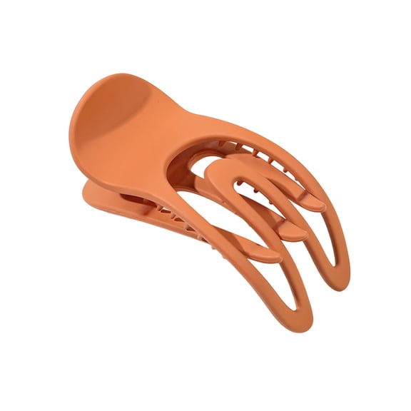 Xinwanna Women Hair Clips Non-fading Anti-slip Teeth Back Head Hair Claw Decorative Exquisite Appearance Hair Barrettes (Orange)