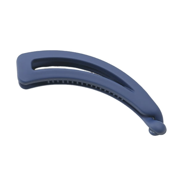 Xinwanna Women Horsetail Hair Claw Banana Shape Plastic Back Head Hair Clip Simple Elegant Hairpin Head Accessories (Navy Blue)