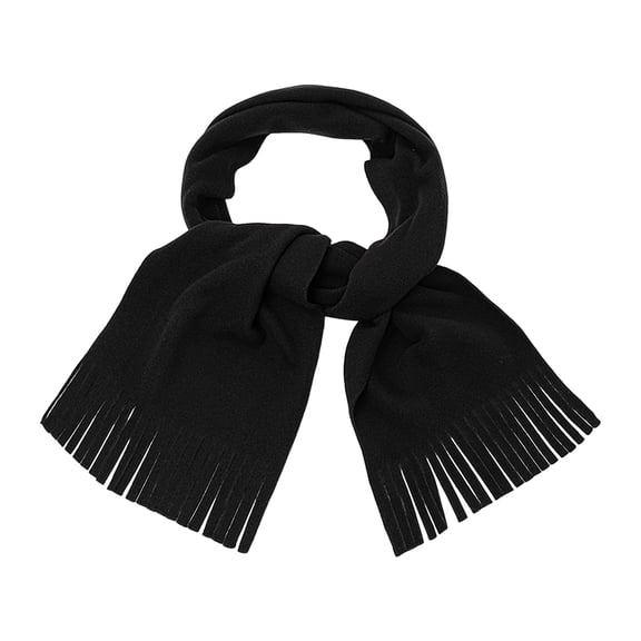 Xinwanna Women Scarf Solid Color Versatile Big Long Shawl with Tassel Trim Winter Essential Scarf Fashion Accessories (Black)