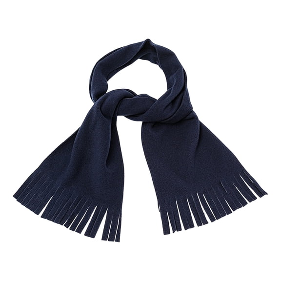 Xinwanna Women Scarf Solid Color Versatile Big Long Shawl with Tassel Trim Winter Essential Scarf Fashion Accessories (Navy Blue)