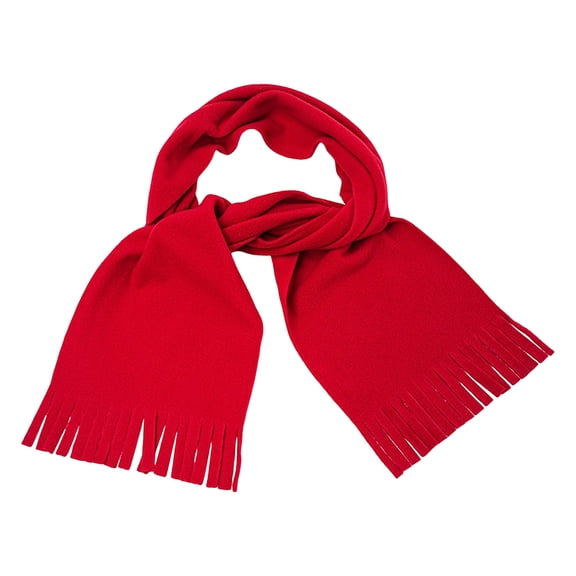 Xinwanna Women Scarf Solid Color Versatile Big Long Shawl with Tassel Trim Winter Essential Scarf Fashion Accessories (Red)