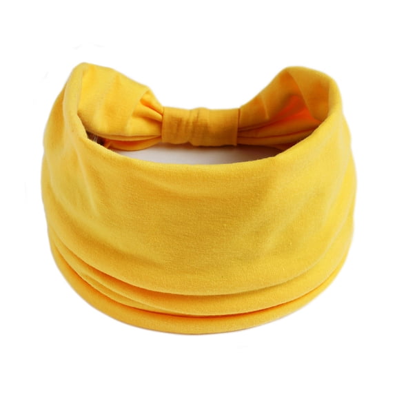 Xinwanna Women Sport Headband Solid Color Adjustable Width Headband High Elastic Sweat-Absorbent Yoga Headband Daily Accessories (Yellow)
