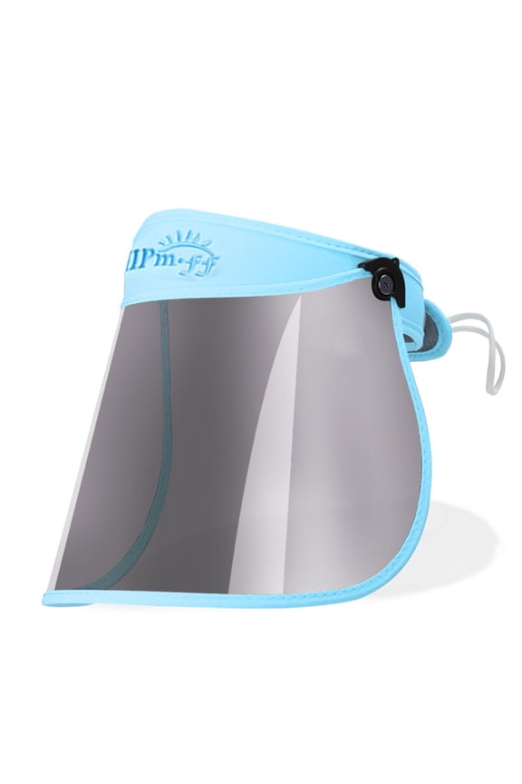 Xinwanna Women Sunhat Block Sunlight Anti-UV Rotary Face Shield Empty Top Visor Clear Visual Field Sun Hat Face Protection Cover Cycling Sunshade Cap (Blue,One Size)