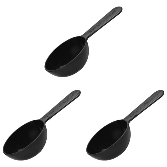 Xinyat 3pc Coffee Measuring Scoop Small Scoops for Canisters Plastic Coffee Measuring Spoons Short Handle Scoops for Tea Sugar Cereal Milk Powder Spices Black 7g
