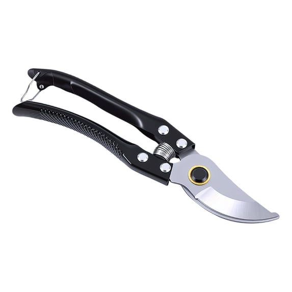 Xinyat Black Fruit Tree Gardening Shears, Bypass Pruning Shears 8.3 Inch Garden Clippers Stainless Hand Pruners for Plants Branches