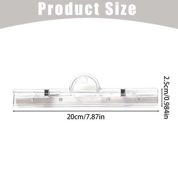 Xinyat Magnetic Paper Clamps with Built-in Magnets, Transparent Extra Strong Clips for Fridge & Whiteboard, Reusable Document Organizer for Music Sheets Artwork Photos, 2 Pack