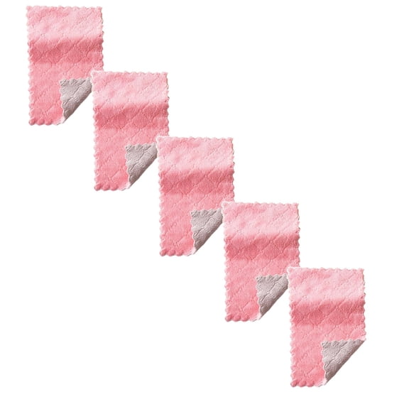 Xinyat Microfiber Cleaning Cloths, 5 Pack, Multi-Purpose Cloths, 10 In. X 10 In., Assorted Colors Double-Sided Cotton Cloth That Leaves No Residue