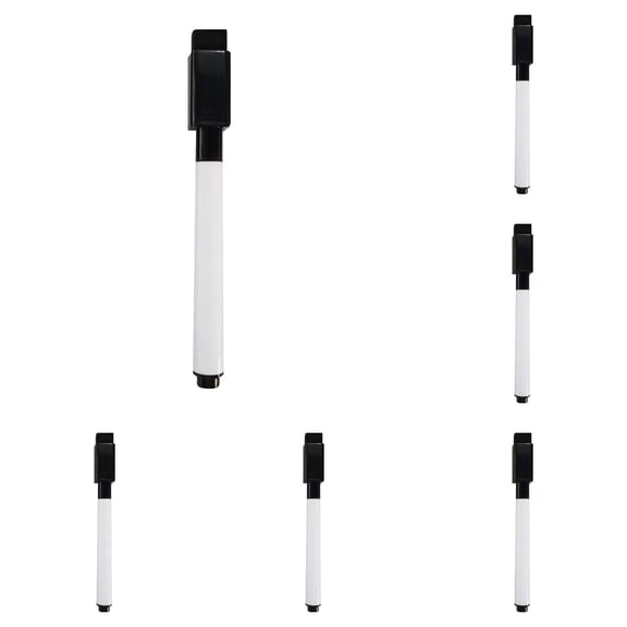 Xinyat Mini Permanent Marker - Bulk Bullet Tip - Fine Point - Black - Permanent Markers for Writing, Drawing, Quick Drying, Ofice, schol, and Home Use Pack of 6