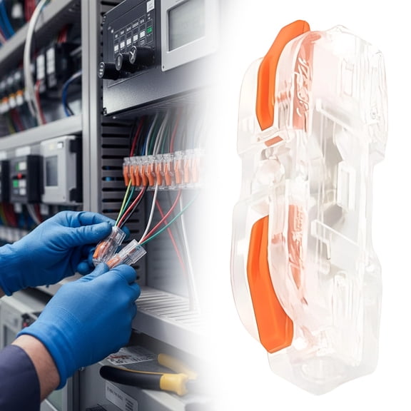 Xinyat Nineleaf Conductor Compact Connectors Lever Connectors Nuts Conductor Compact Connectors Lever Connectors Orange Electrical Wire Terminals For Any Circuit Splices 28 12 AWG 1 In 1 Out