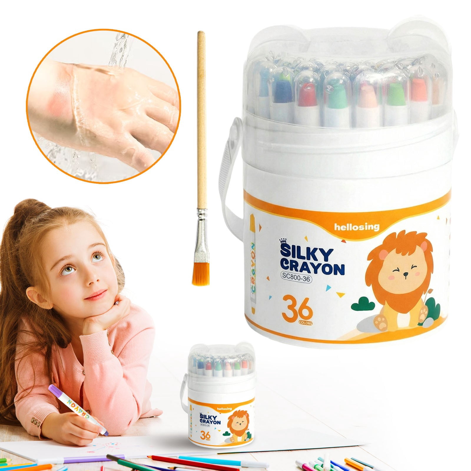 Xinyat Twistable&Non-Toxic Washable,Silky Crayons for toddlers1-3,Kids 4-8,Back to Schol Art Supplies The Worry Free Art Set Designed For Children; Easy Grip Design Washable Crayons Makeup Organizers