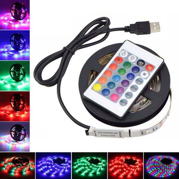 Xinyolin 0.5/1/2/3/4/5M Light Bar Lamp Bendable Multi-Function Plastic USB TV Backlight LED Strip Lights for Home