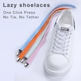 thumbnail image 1 of Xinyolin 1 Pair 8mm No Tie Shoelaces Buckle Closing Opening Solid Color Flat Elastic Multipurpose Kids Adult Lazy Shoe Laces for Outdoor, 1 of 8