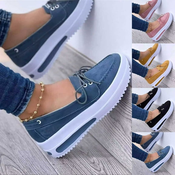 Xinyolin 1 Pair Solid Color Non-slip Outsole Casual Shoes Fine Crafts Low-top Thick-soled Walking Shoes Footwear