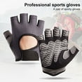 thumbnail image 1 of Xinyolin 1 Pair Sport Gloves Hollow Mesh Half Finger Unisex Anti-slip Great Friction Wear-Resistant Full Palm Protection Weightlifting Cycling Workout Outdoor Gym Gloves, 1 of 7