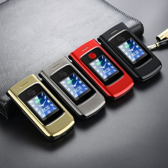 Xinyolin 1 Set K21 Mobile Phone Flip Celular Dual-SIM Dual Large Screen Super Loud Sound Long Standby Time Voice Broadcasting Elderly Mobile Phone Flip Phone