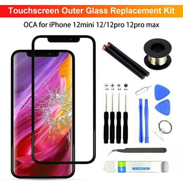 Xinyolin 1 Set Replacement Professional Repair Tool with OCA Adhesive Front Glass Screen Repair Kit for iPhone 12 Mini/12/12 Pro/12 Pro Max