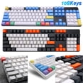 thumbnail image 1 of Xinyolin 108Pcs/Set PBT Color Matching Light-proof Mechanical Keyboard Keycap Replacement, 1 of 8