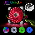 thumbnail image 1 of Xinyolin 15 LED Lights Hydraulic Bearing Long Service Life Silent 3Pin 4Pin Computer Case Fan, 1 of 8