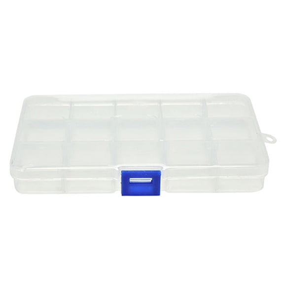 Xinyolin 15 Slots Adjustable Plastic Fishing Lure Tackle Box Organizer, Storage Case