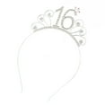 thumbnail image 1 of Xinyolin 16/18/21/30/40/50/60/80 Birthday Party Tiara Crown Headband Hair Loop Decoration, 1 of 6