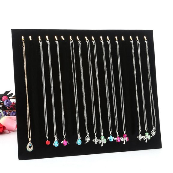 Xinyolin 17 Hooks Necklace Bracelet Hang Rack, Chain Jewelry Display Holder Stand