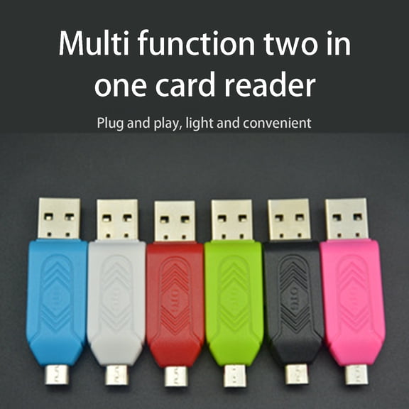 Xinyolin 2 in 1 Plug Play High Speed Computer Card Reader USB 2.0 SD-Card TF Flash OTG Card Reader Computer Accessories