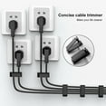 thumbnail image 1 of Xinyolin 25 Pcs Computer Cable Organizers Self-adhesive Great Stickiness Anti-slip Wire Fasteners Weather-resistant TV Cord Manangement Clips for Floor And Wall, 1 of 8