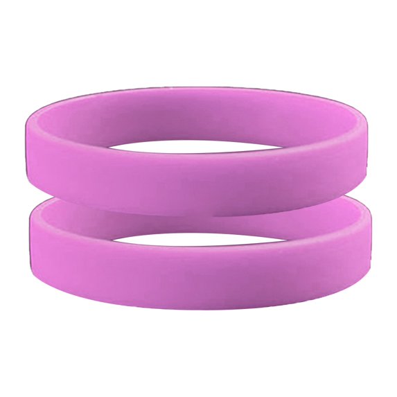 Xinyolin 2Pcs Fashion Silicone Wristbands Wrist Bands Solid Color, Sports Design Bracelets